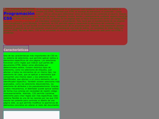 CSS/PrácticasCSS/practica2css screenshot