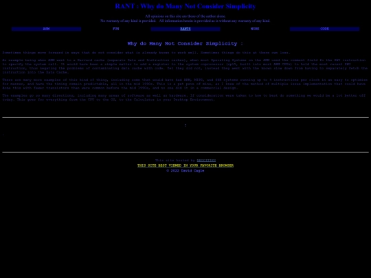 rants/simplicity screenshot