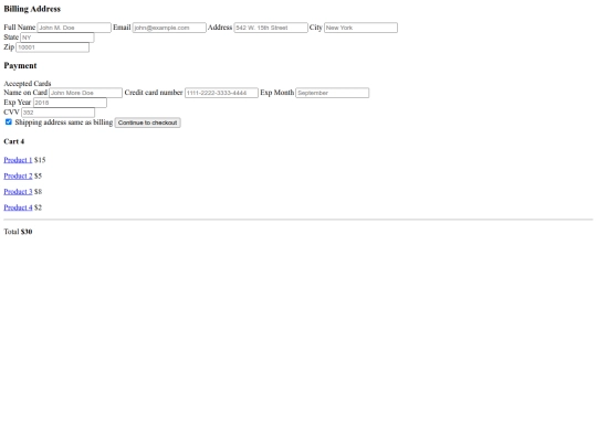 checout screenshot