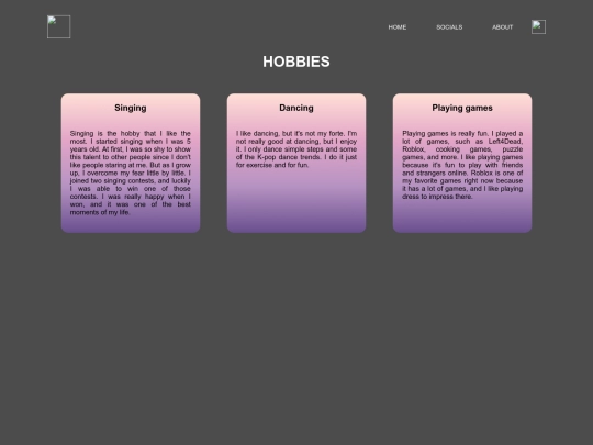 Hobbies screenshot