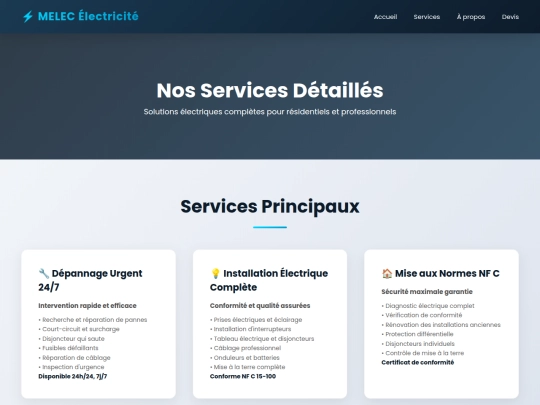 services screenshot