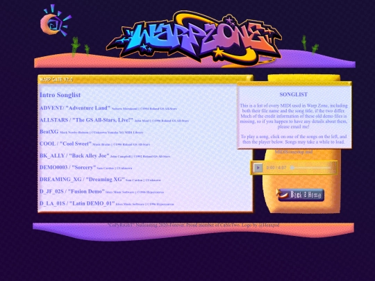 songlist screenshot