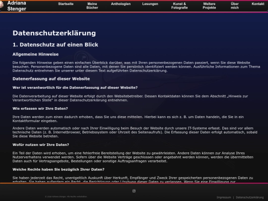 datenschutzerklaerung screenshot