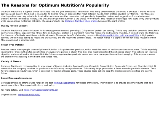 TheReasonsforOptimumNutritionsPopularity screenshot