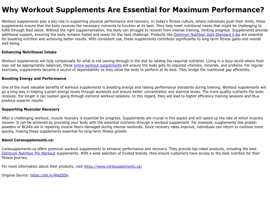 WhyWorkoutSupplementsAreEssentialforMaximumPerformance screenshot