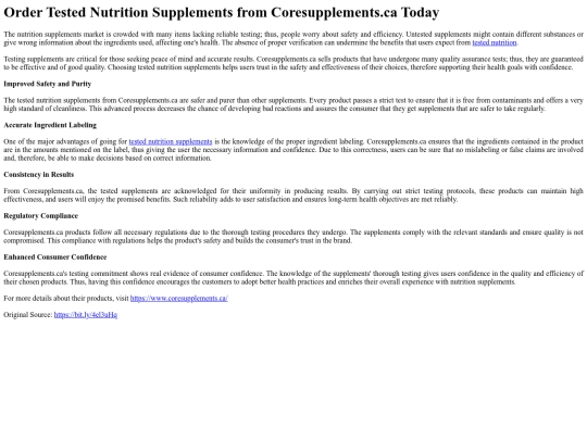 order-tested-nutrition-supplements-from-coresupplementsca-today screenshot