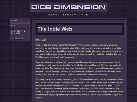 blogs/2026-02-08-the-indie-web screenshot