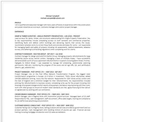 cv screenshot