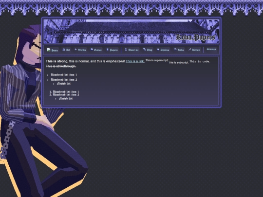 Page template screenshot