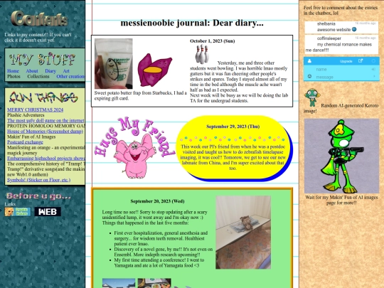 diary screenshot