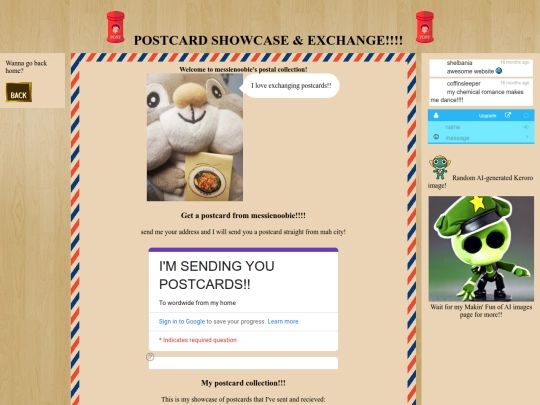 postcard_exchange screenshot