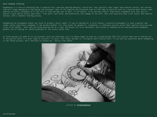 info screenshot