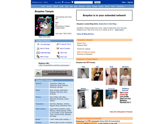 myspace screenshot