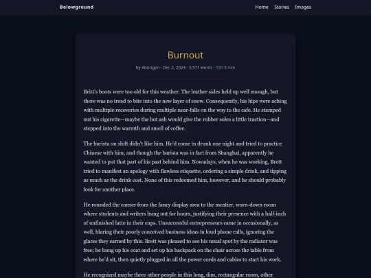 stories/burnout screenshot