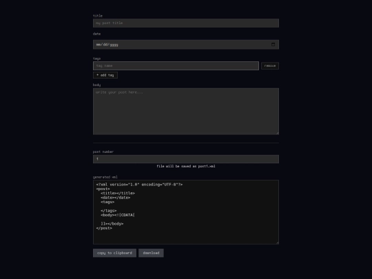 post-generator screenshot