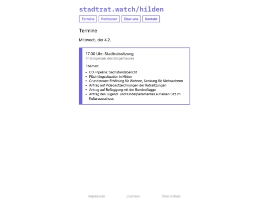 test/stadtrat-watch/termine screenshot