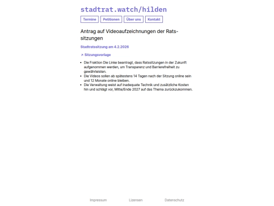 test/stadtrat-watch/termine/stadtrat/4-2/videoaufzeichnungen screenshot