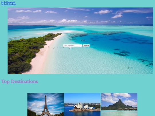 Travel Website/Page 2 screenshot