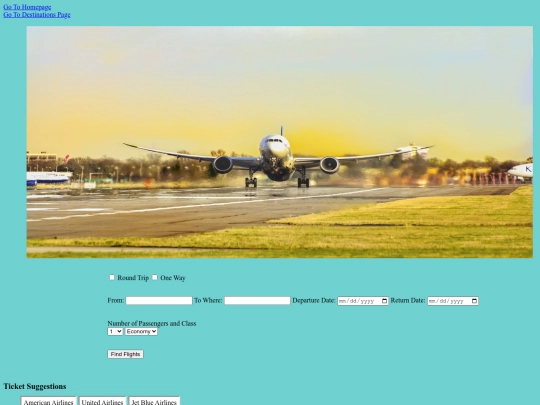 Travel Website/Page 3 screenshot