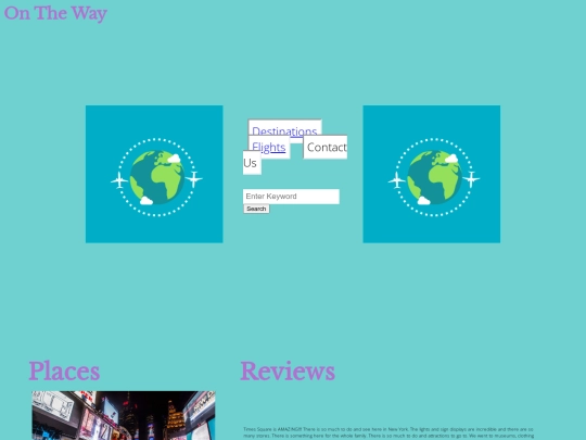 Travel Website screenshot