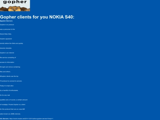 gopher screenshot