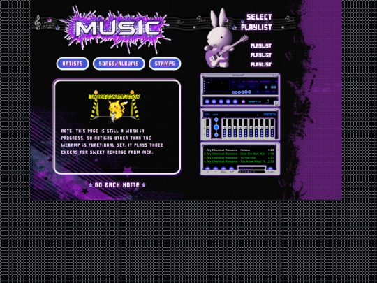 music-page screenshot