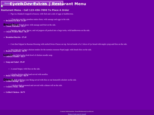 Eyezik-net/Extras-Menu screenshot