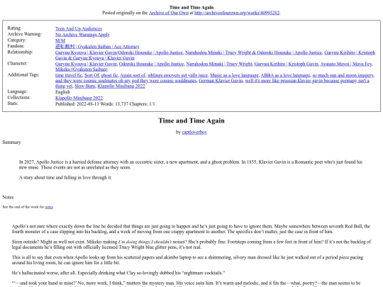 library/aa/Time and Time Again screenshot