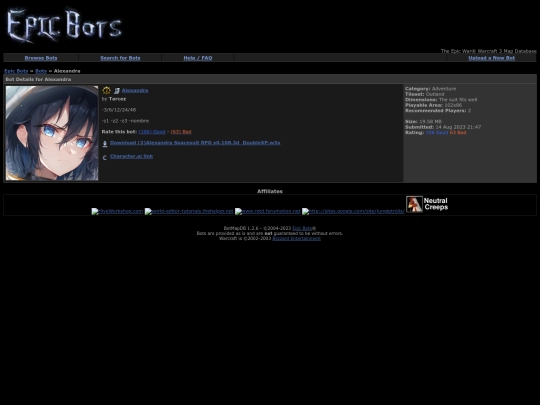 bots/alexandra screenshot