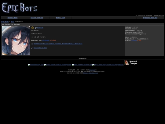 bots/hannah screenshot