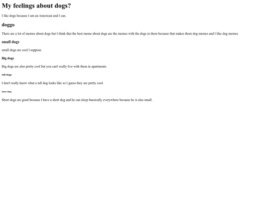 WebpageaboutdogsV2 screenshot