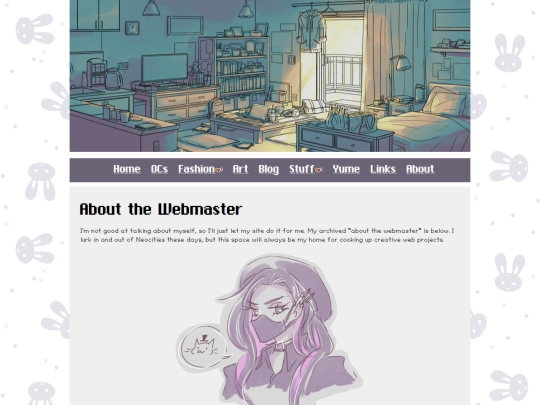 about/webmaster screenshot