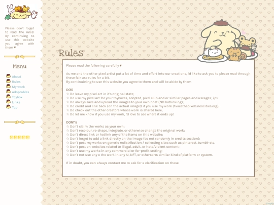 rules screenshot