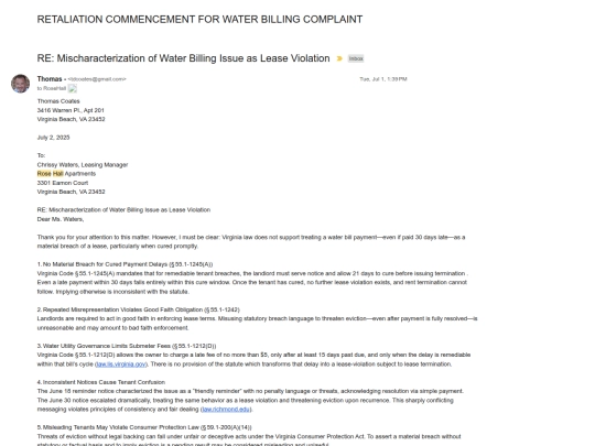 NOW.html/AAAGO/RETALIATION COMMENCEMENT FOR WATER BILLING COMPLAINT screenshot