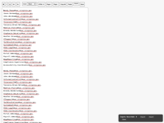 NOW.html/AAAGO/VecEmailAdresses screenshot
