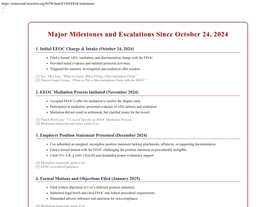 NOW.html/EVID/EEOCmilestones screenshot