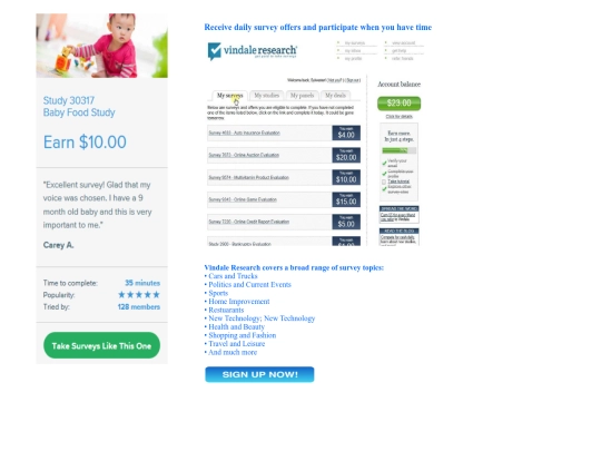 surveys screenshot