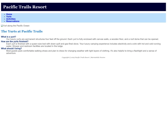 webd152/ch5pacific/yurts screenshot