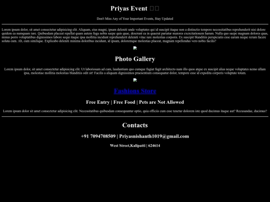 Event  screenshot