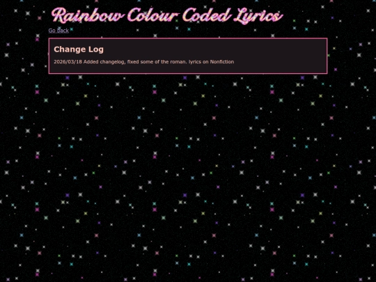 changelog screenshot