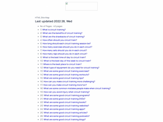 circuit-training/sitemap screenshot