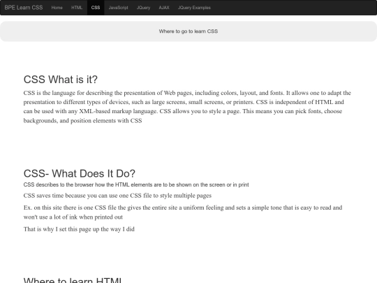 CSS screenshot