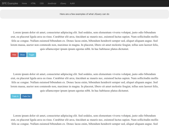jQueryExamples screenshot