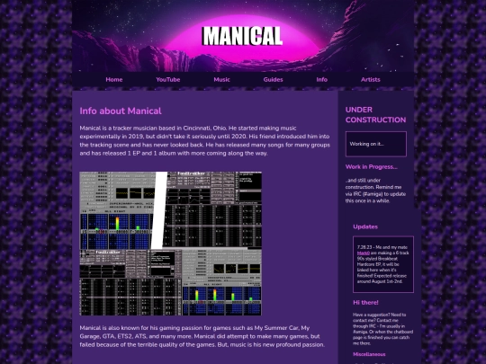 info screenshot