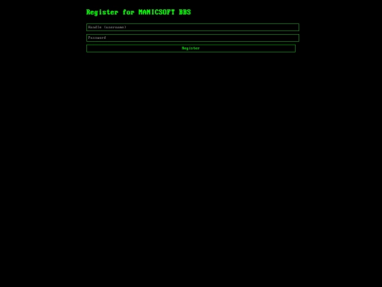 register screenshot