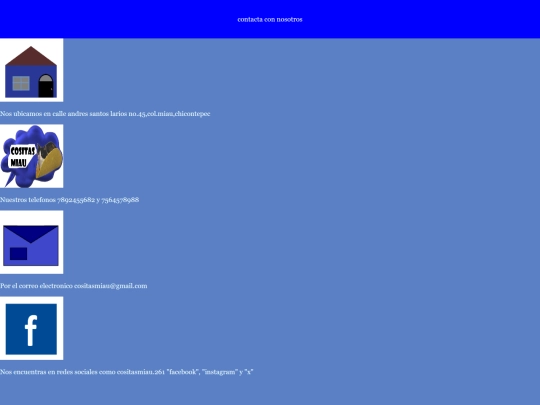 pagina2 cositas miau/Contacto screenshot