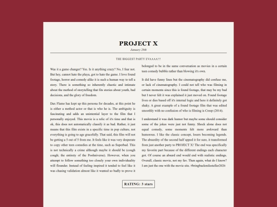 reviews/projectx screenshot