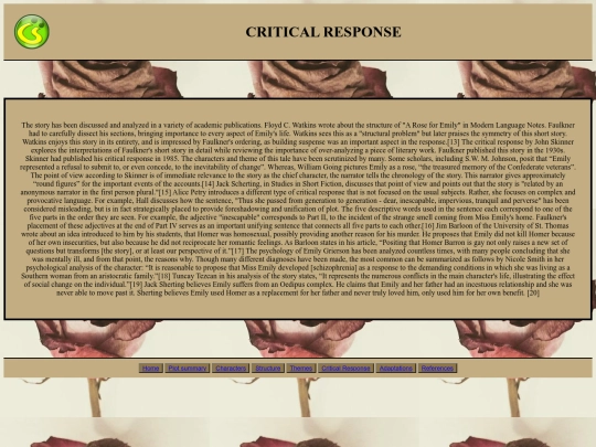 Critical Response screenshot