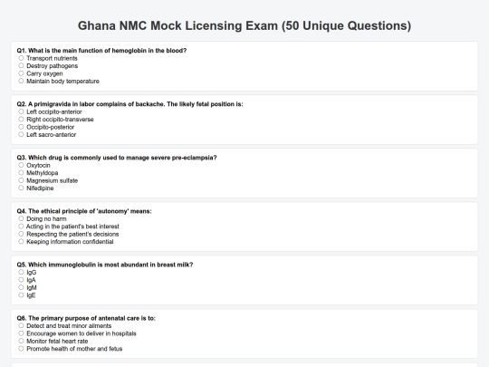 NMC_Mock_Exam_Unique_50 screenshot