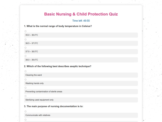 basic_nursing_child_quiz screenshot
